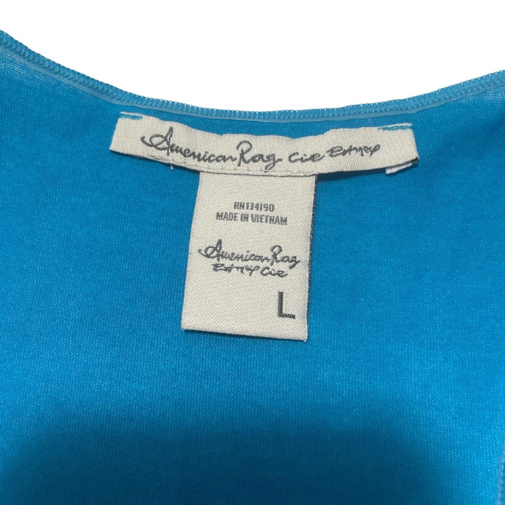 American Rag Large Turquoise Razor Back NEW Activewear Top - Picture 2 of 6
